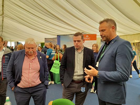 Wayne Powell Douglas Ross MSP and Scott Davies